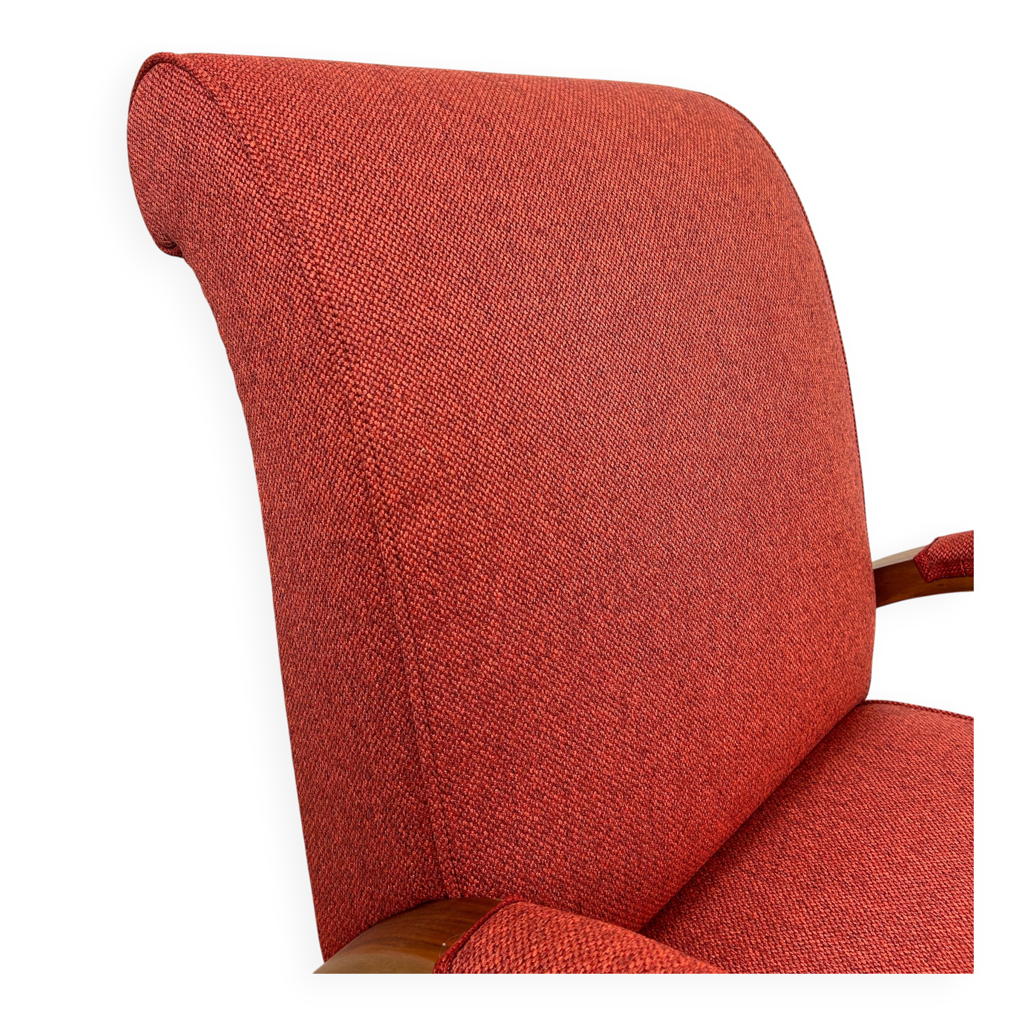 Red Art Deco lounge chairs