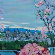 Michel Henry : Nature morte surplombant la ville, sérigraphie originale signée