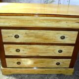 Wood and paint chest of drawers