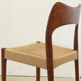 Set of 4 papercord dining chairs 'Logster' - Arne Hovmand Olsen