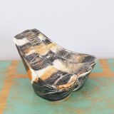 Vintage pipe holder or pipe rest in marbled effect tiles, SC3 Italy, vintage