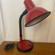 Antique style desk lamp aluminor red metal + black plastic vintage