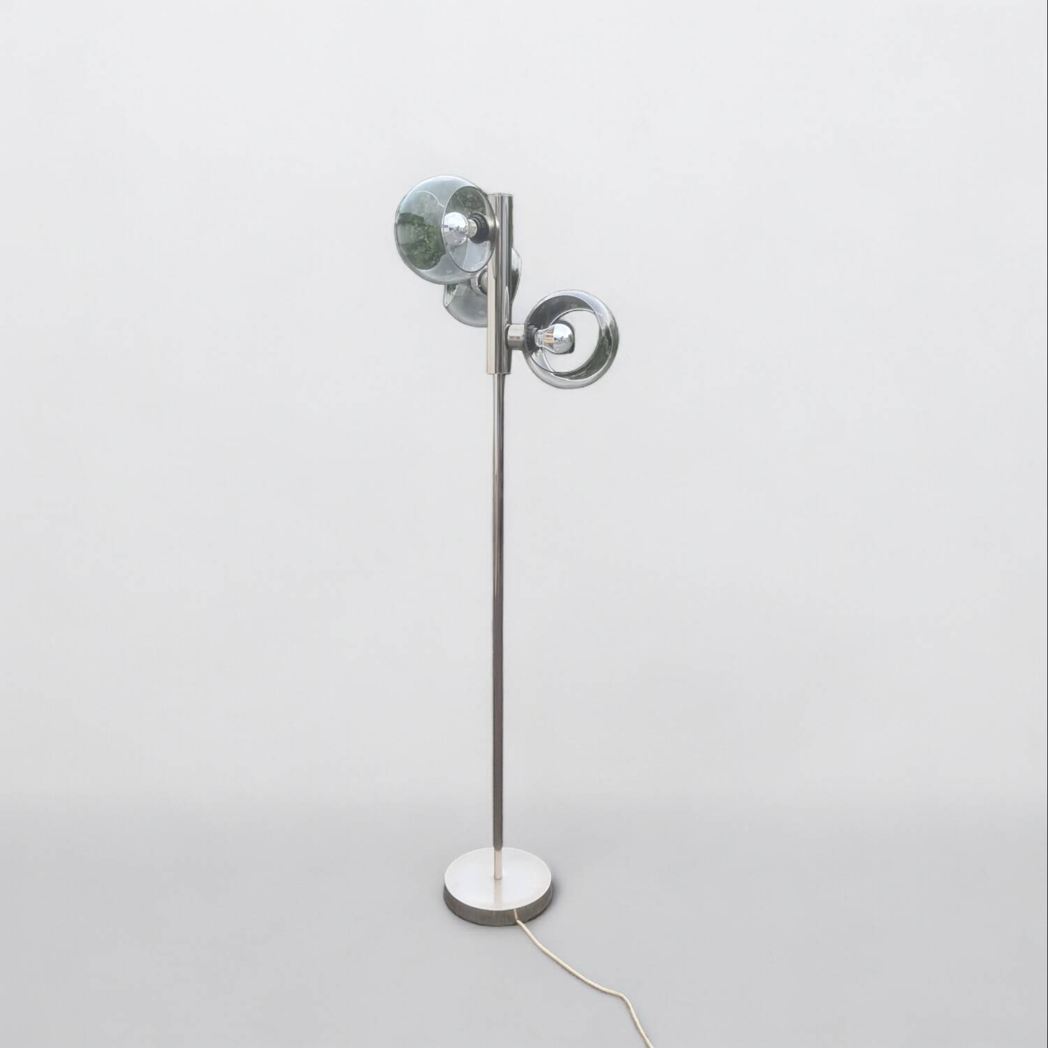 Vintage 1970s space age 3-light floor lamp