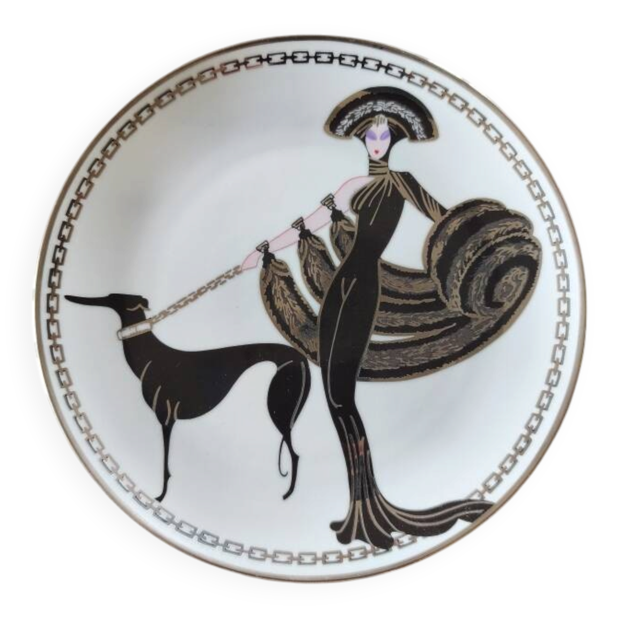 Assiette art deco house of erte edition limitee