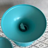70s stool turquoise, tulip stool plastic, side table, mid-century interior