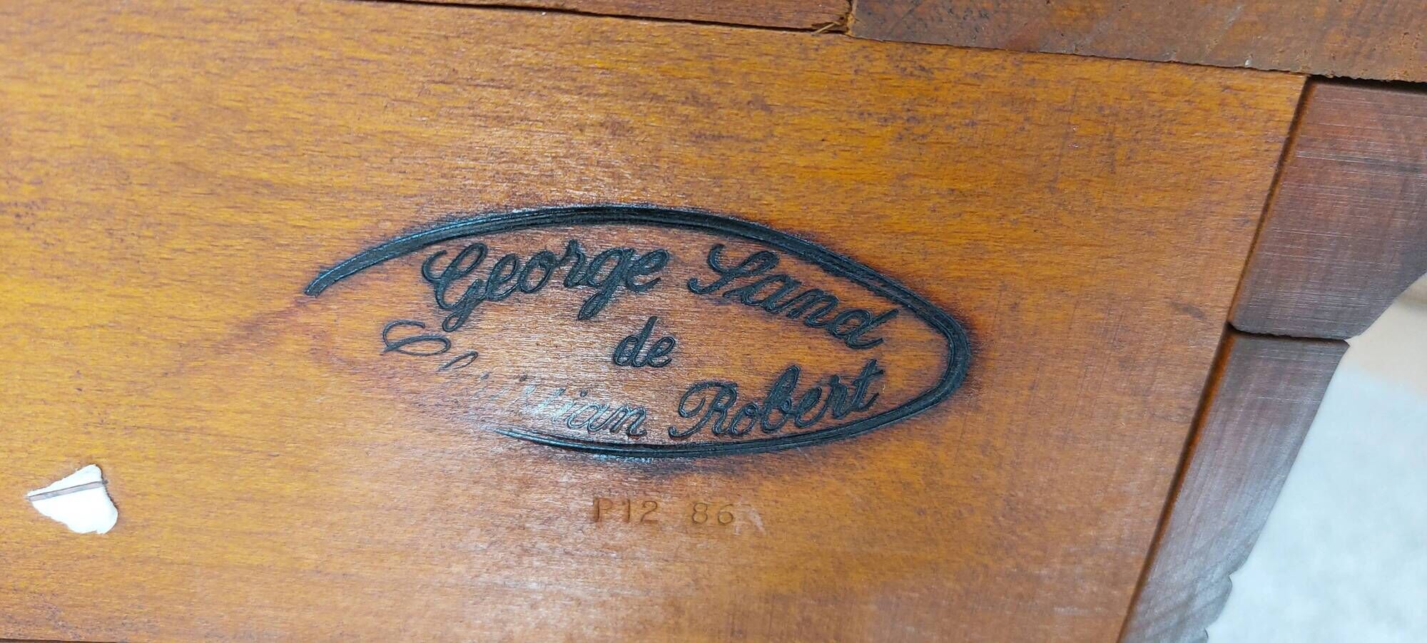 Chest of drawers by Christian Robert, stamped, George Sand model, 3 drawers.