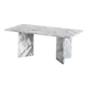 Vintage white marble coffee table - France, 1970s