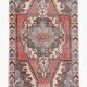 4x7 red & beige vintage rug, 122x207cm