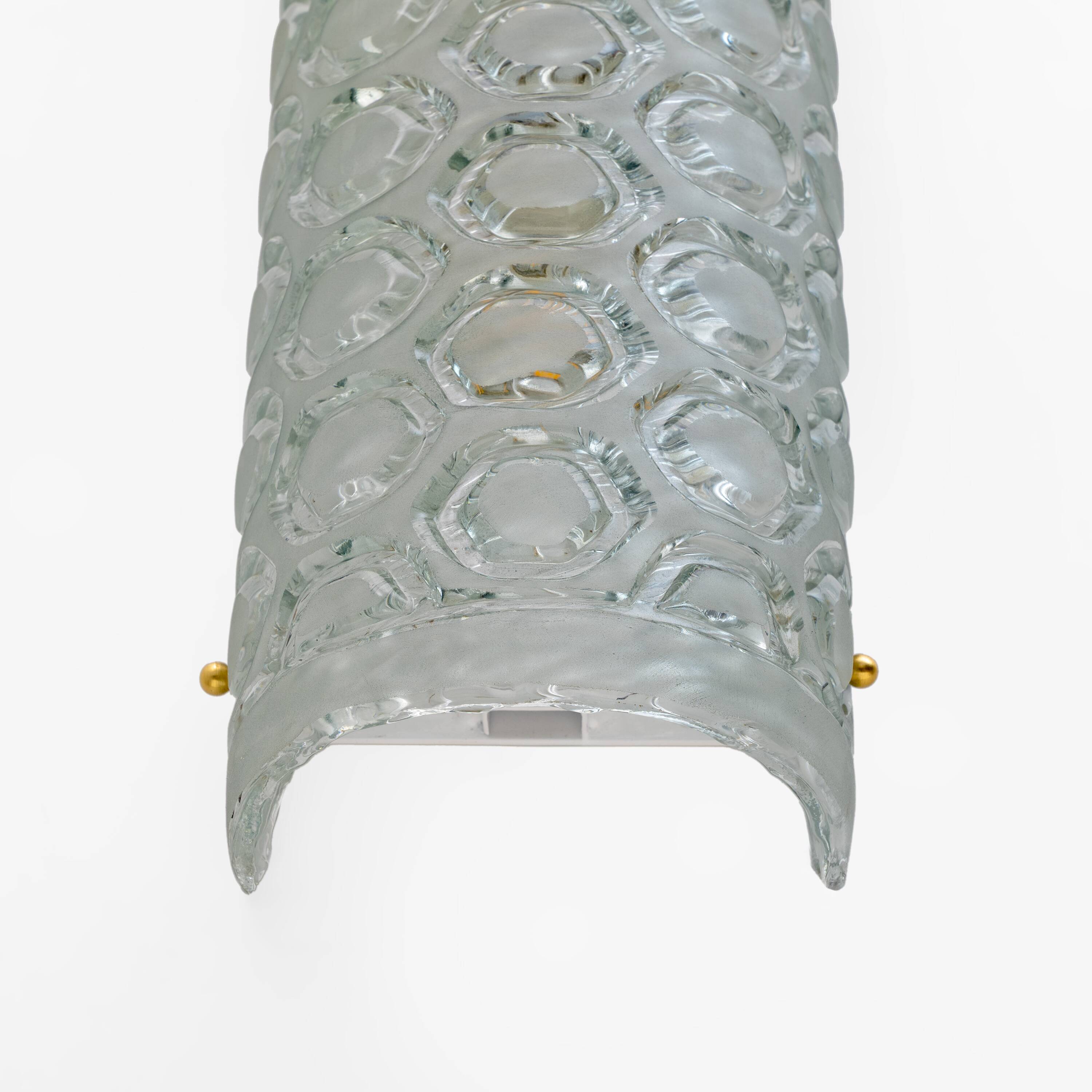 Pair of Modern Light Green Murano Glass Sconces