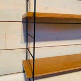 String wooden and metal shelf