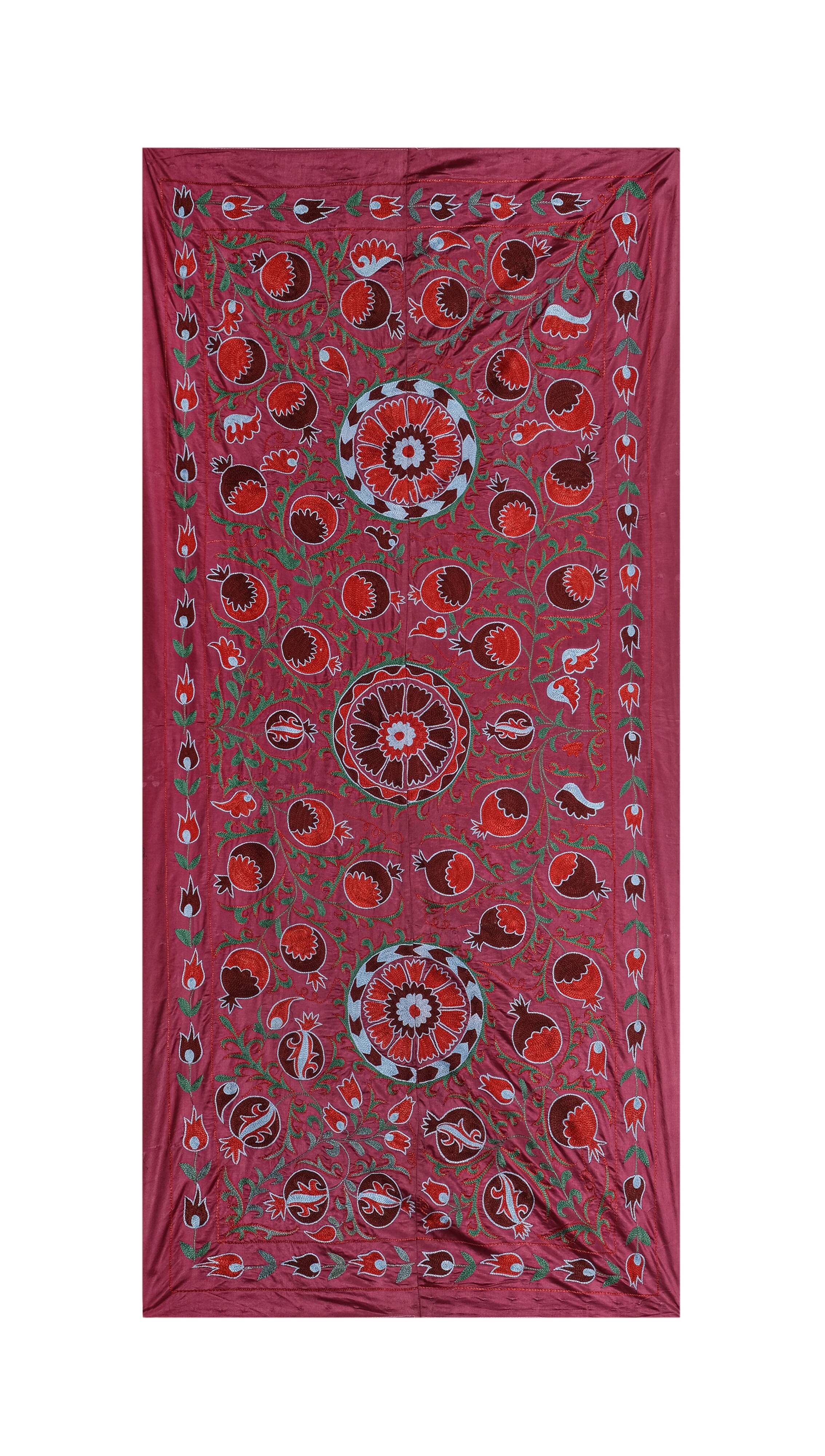 Hand knotted rug, vintage Turkish rug 93x195 cm