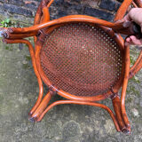 Table basse vintage en rotin