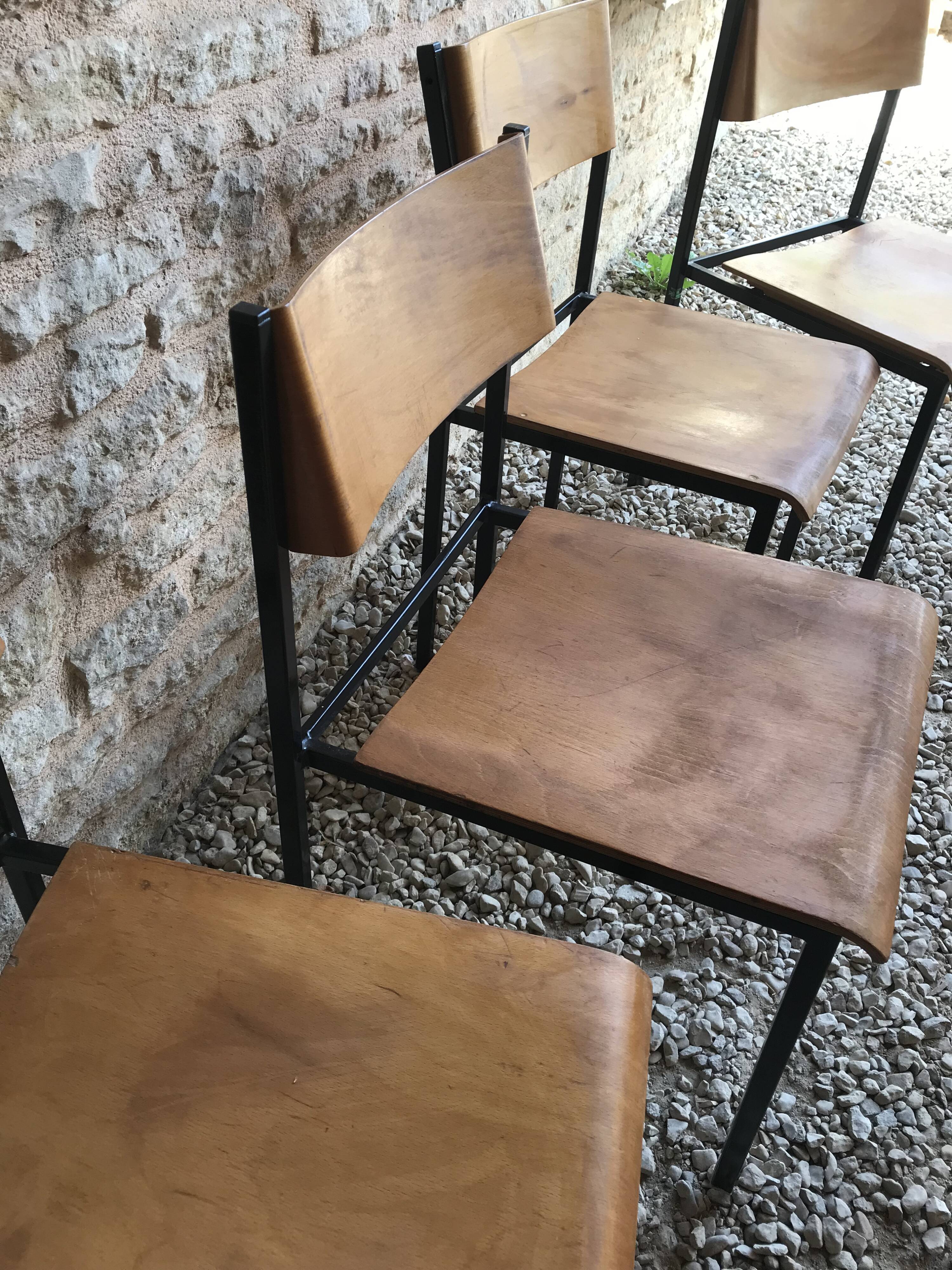 Set of 4 vintage chairs Hiller 1980's