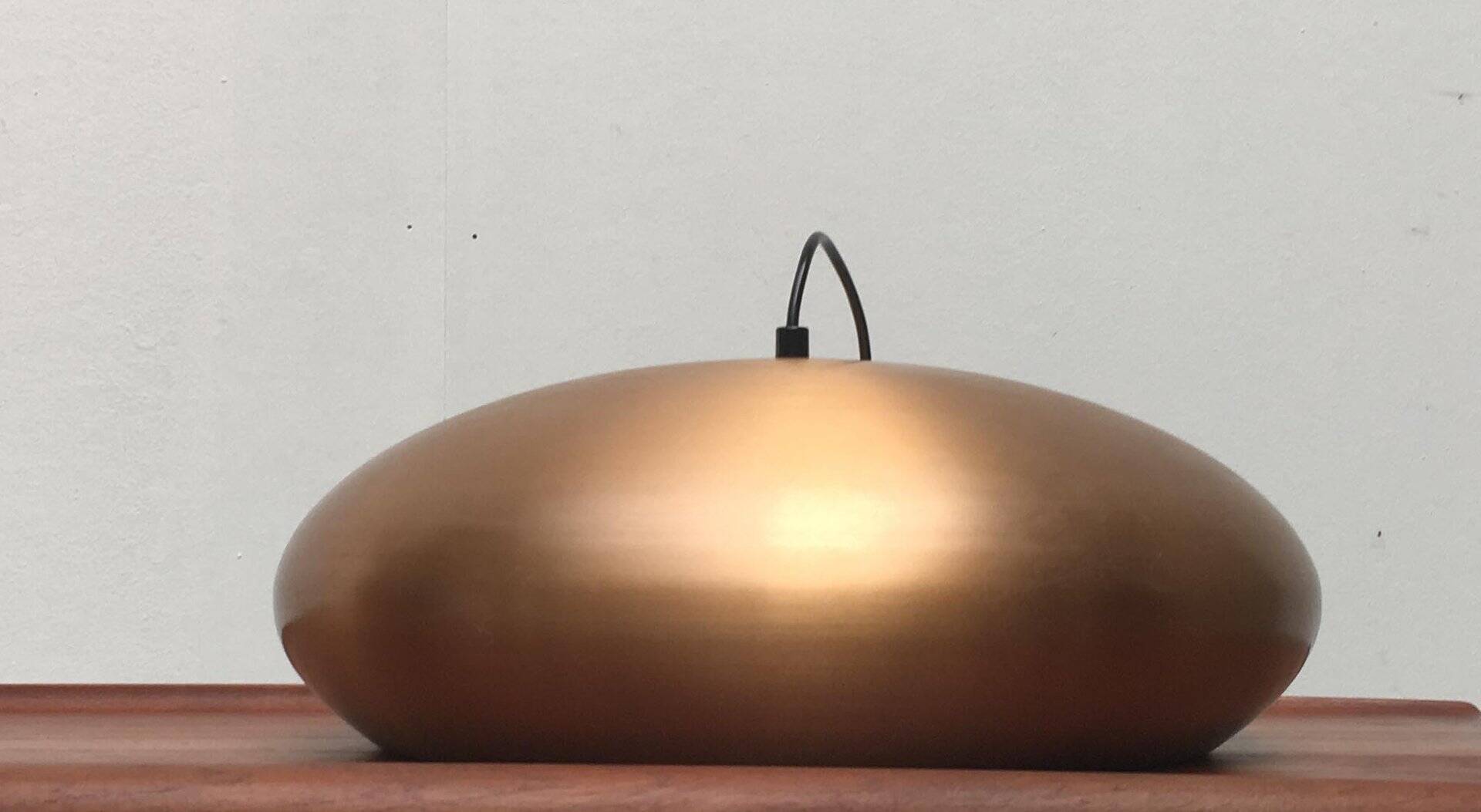 Large suspended copper lamp from mid-century Germany by Goldkant Leuchten.