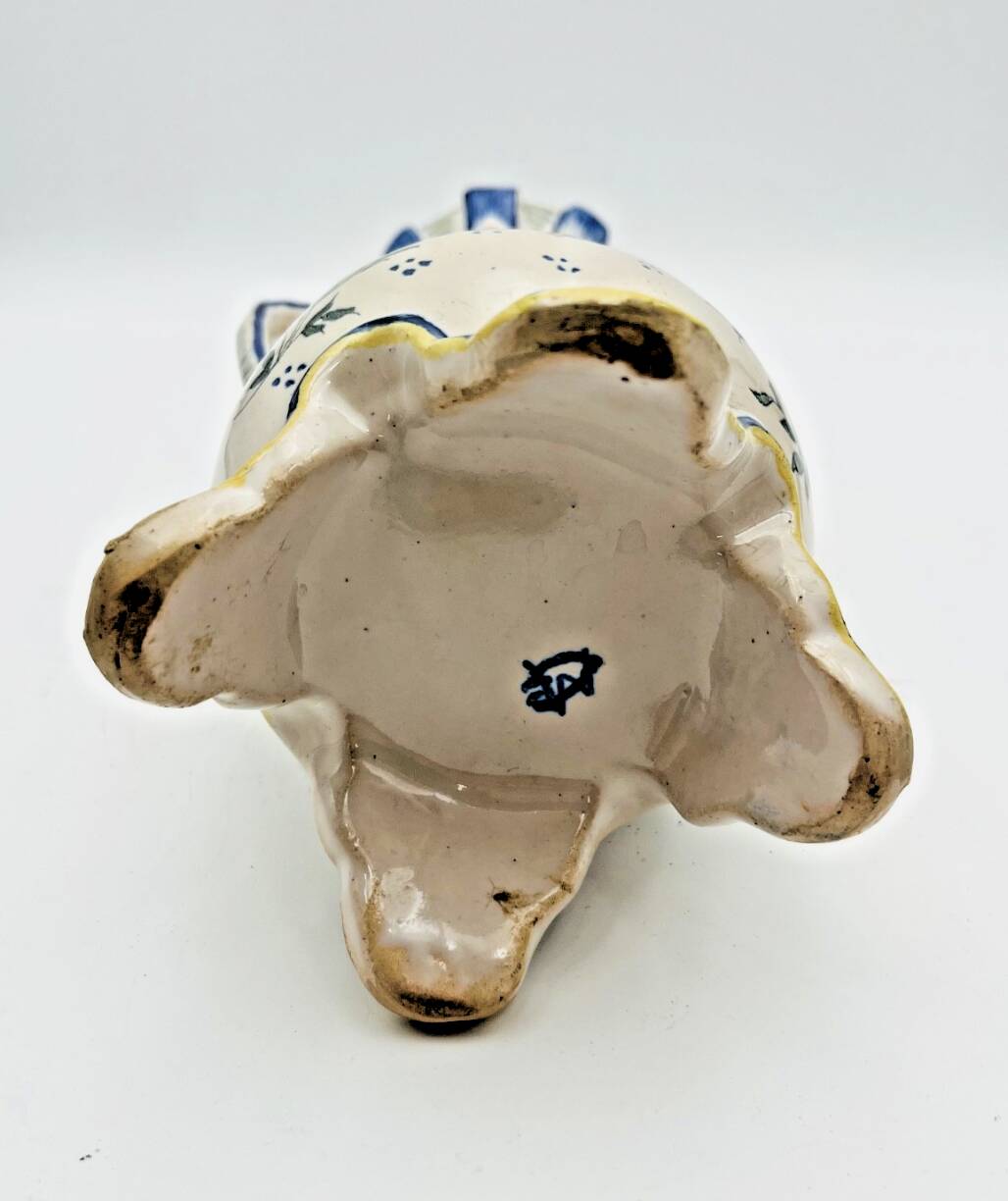 Small vase with floral decoration from Rouen
