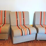 3 modular armchairs