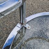 Round coffee table with swivel tops