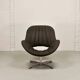 Rohé Chocolate Brown Leatherette Vintage Design Lounge Chair, 1960s