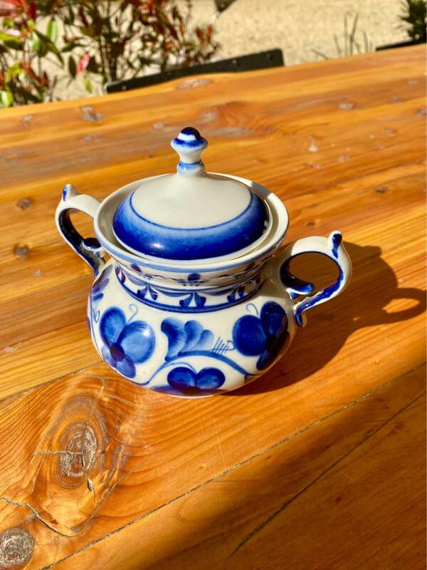 Sucrier porcelaine vintage URSS