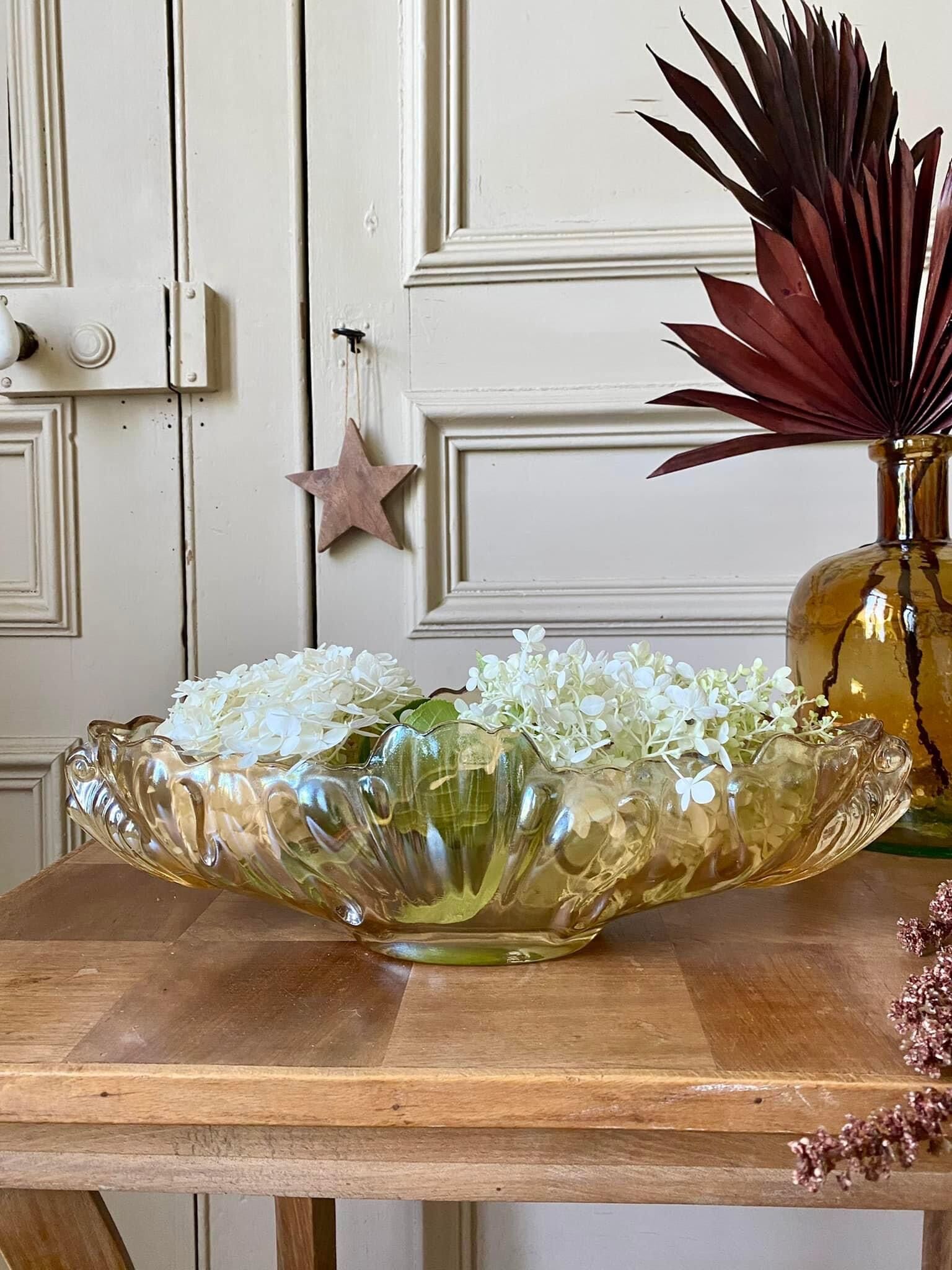 Pink carnival glass cup