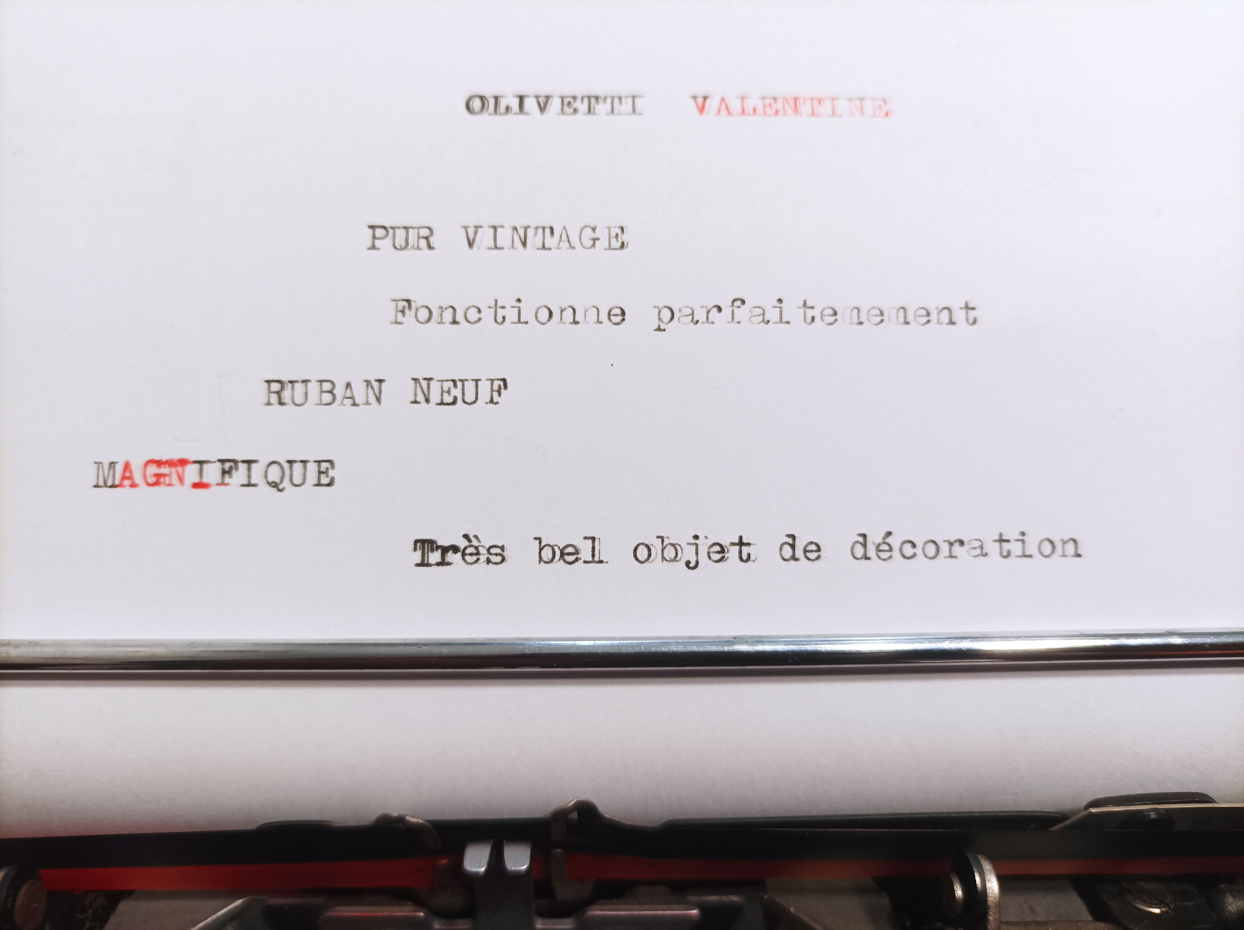 Valentine model typewriter by Ettore Sottsass for Olivetti