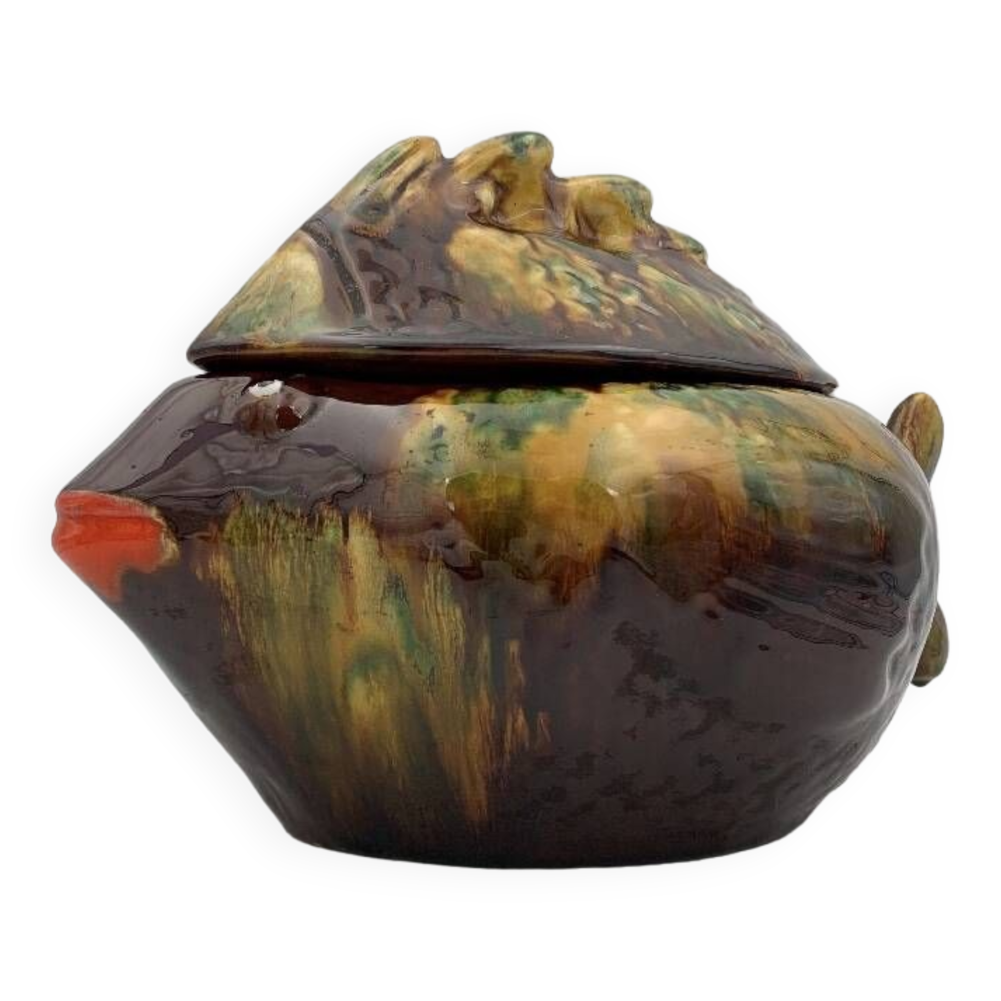 Vallauris vintage fish soup tureen, 1960s