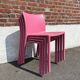 Set of 4 pink design AIR CHAIRS by Jason Morrison.