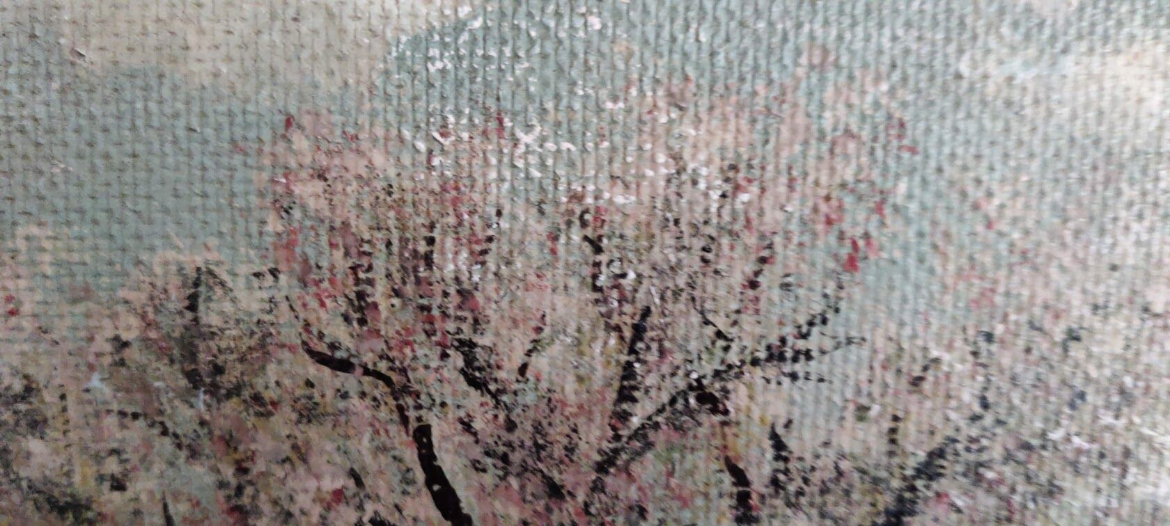 Painting on wood signed