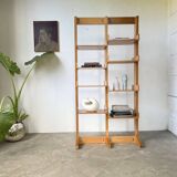 Bookcase on solid beech legs from the 80s
