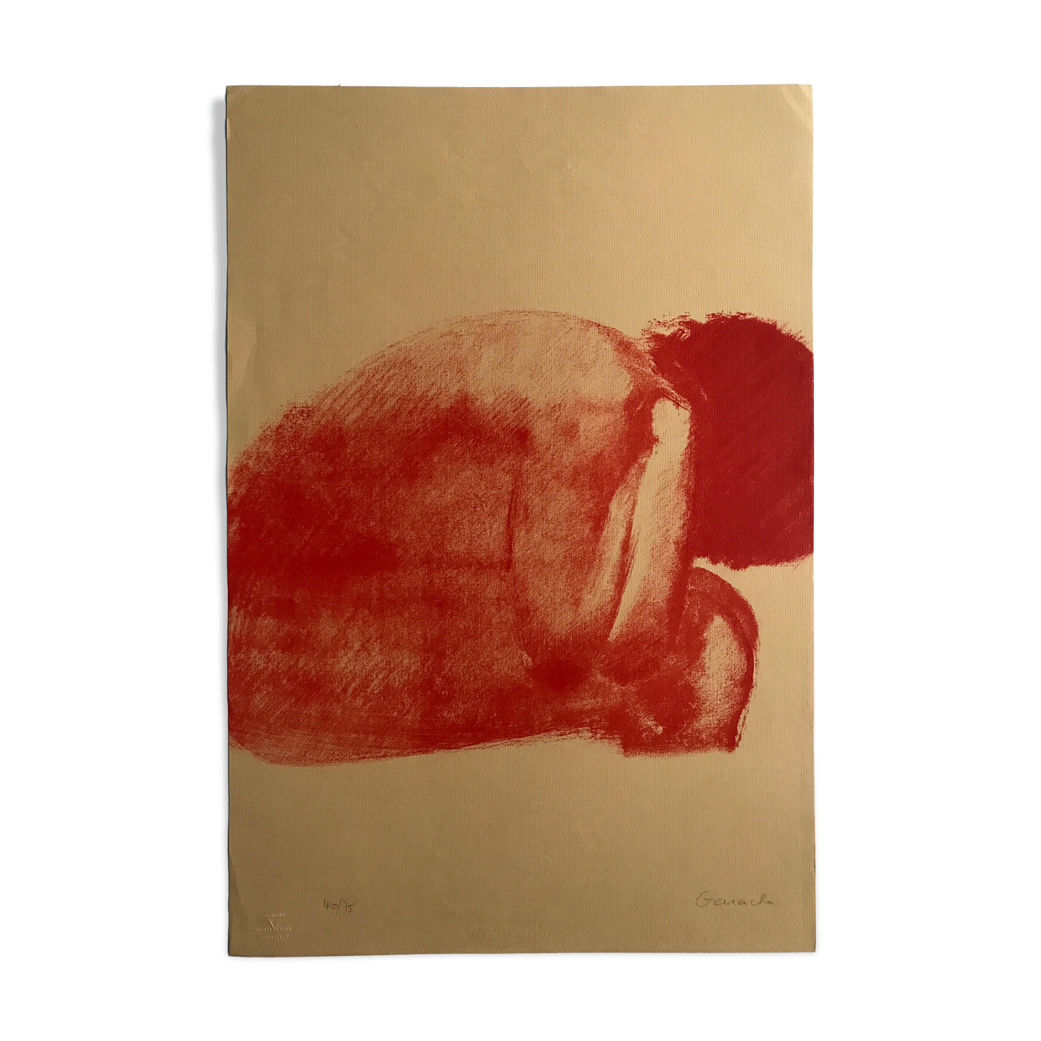 Original lithograph signed and numbered in pencil by Claude Garache, Untitled, 1981