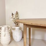 Restored solid oak round table