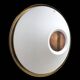 Vintage peill & putzler germany round milkglas ceiling lamp goldton