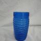 Lot de 6 verres vintage en verre bleu