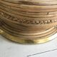 Cache-pot rotin et laiton vintage