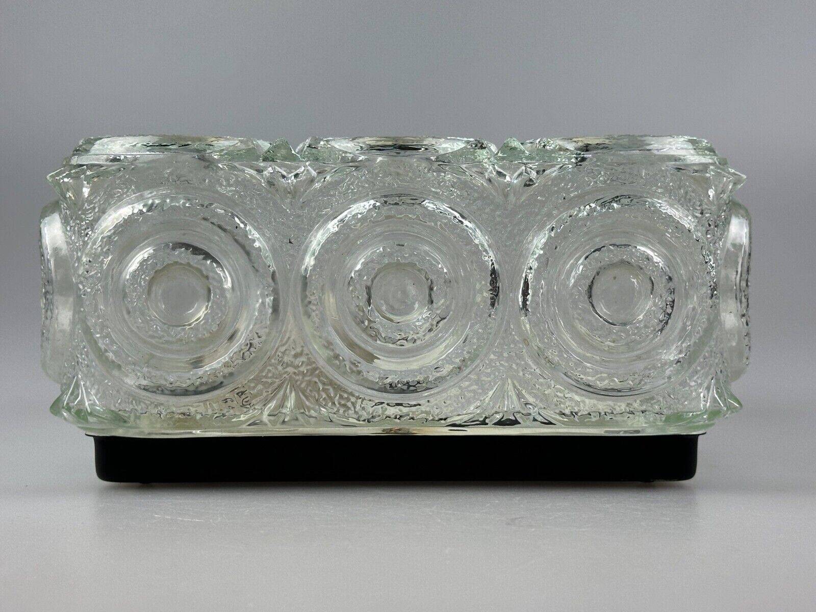 Limburg glass and metal ceiling light, Germany 1960