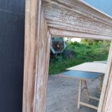 Mirror in molded and white fir (Papeete collection)