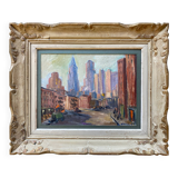 Hsp painting new york "usa" 1920 alice thevin (1862 - 1937) + frame