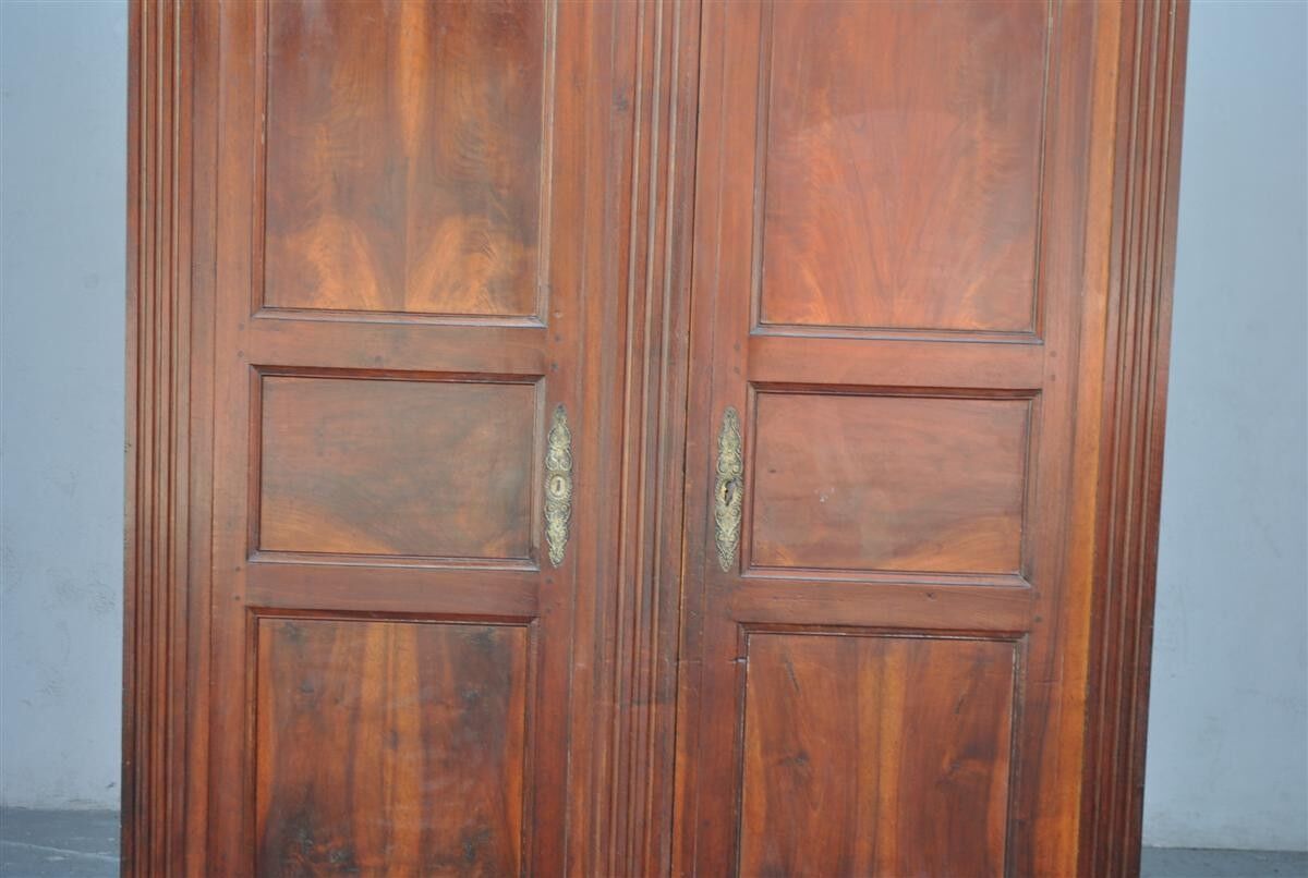 Wardrobe Louis XVI period 18th century mahogany