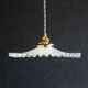 Old white opaline pendant lamp delivered with new cable and new socket