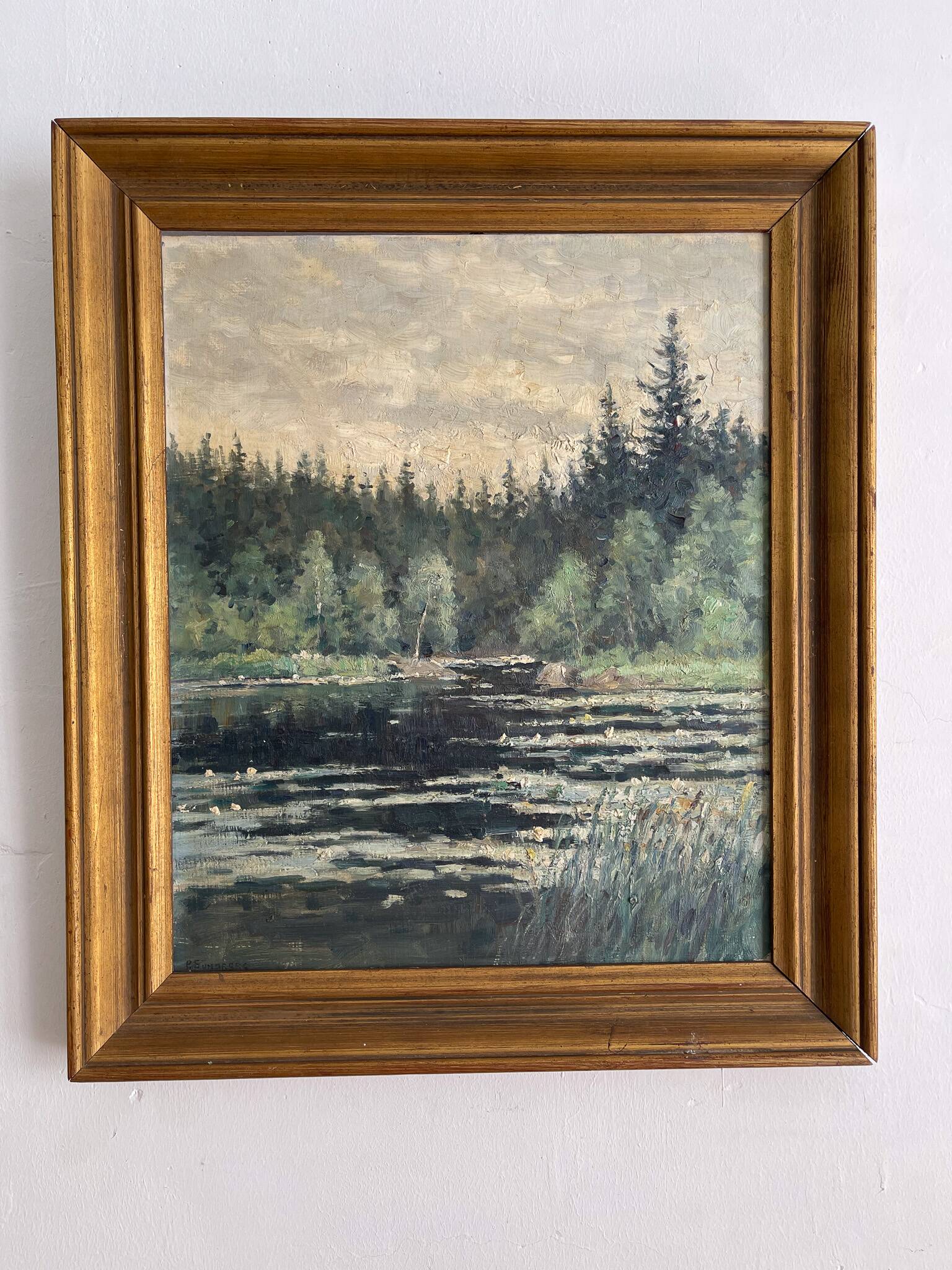 Swedish oil painting landscape Per Sundberg (konstnär)