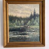 Swedish oil painting landscape Per Sundberg (konstnär)