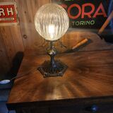 Bronze and glass lamp