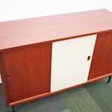 Buffet danois en teck vintage Commode portes coulissantes tiroirs