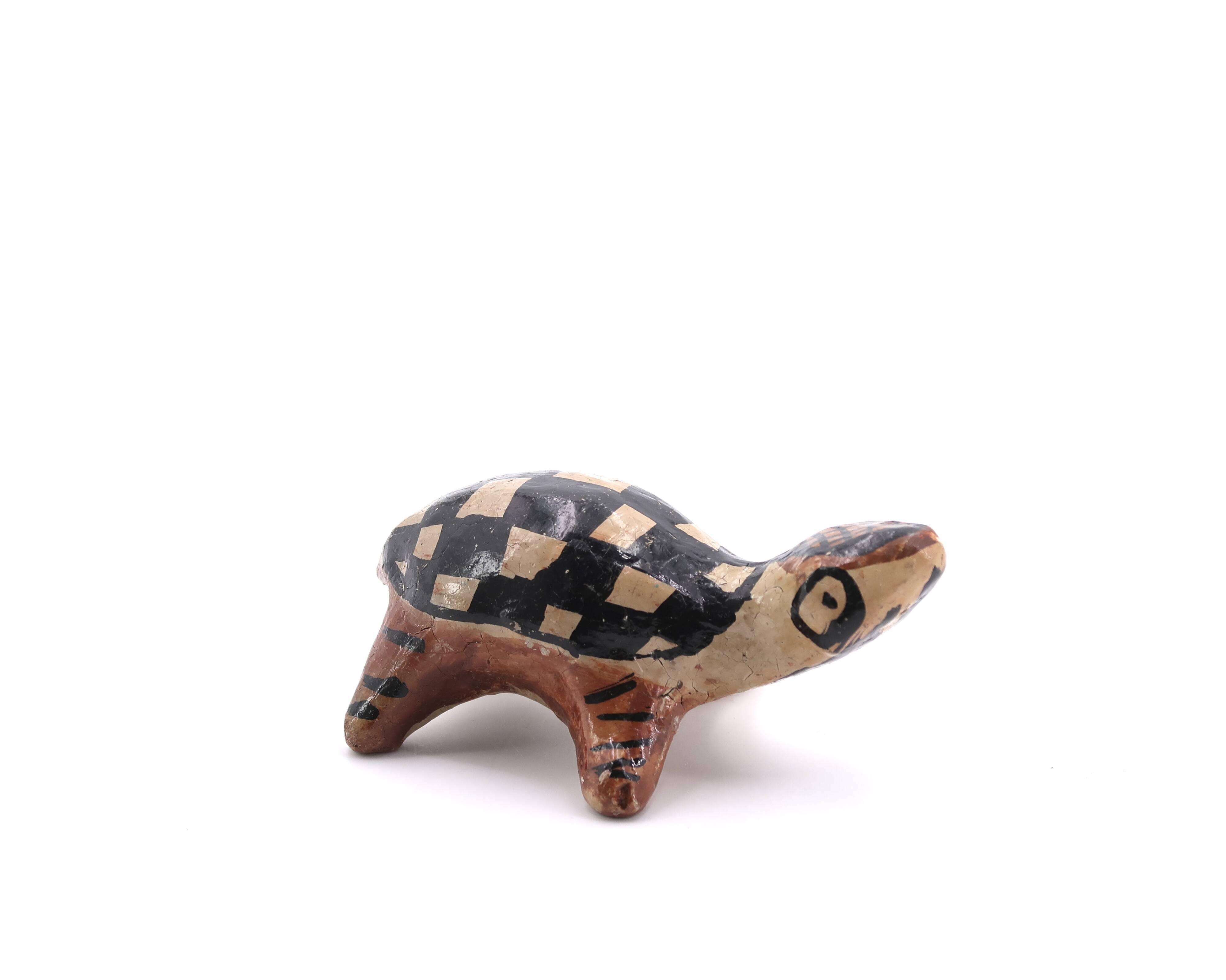 Moroccan Ideqqi ceramic turtle, 1970s