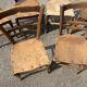 Studded bistro chairs with patterns