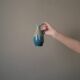 Vase with handle in enameled ceramic artisanal production country decoration slow handmade pottery