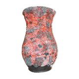 Red flake vase