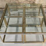 Coffee table with four nesting tables, Maison Charles, France, circa 1970.