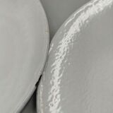 Pair of enamelled metal pendant lights