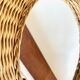 Miroir soleil en rotin vintage